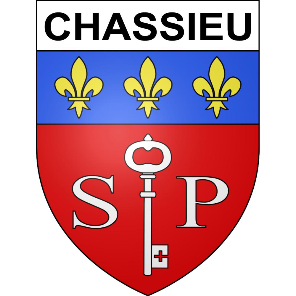 Chassieu Sticker wappen, gelsenkirchen, augsburg, klebender aufkleber