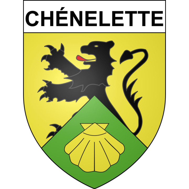 Pegatinas escudo de armas de Chénelette adhesivo de la etiqueta engomada