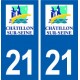 21 Châtillon-sur-Seine blason autocollant plaque stickers ville