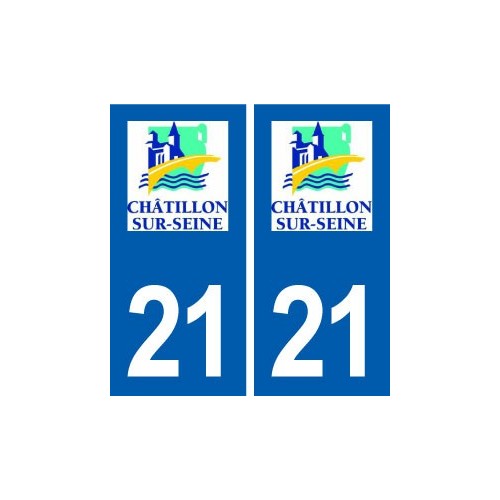 21 Châtillon-sur-Seine blason autocollant plaque stickers ville