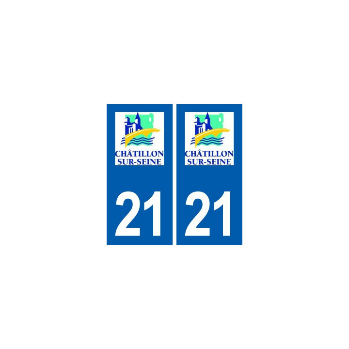 21 Châtillon-sur-Seine blason autocollant plaque stickers ville