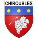 Chiroubles 69 ville sticker blason écusson autocollant adhésif