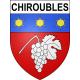 Pegatinas escudo de armas de Chiroubles adhesivo de la etiqueta engomada