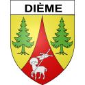 Pegatinas escudo de armas de Dième adhesivo de la etiqueta engomada