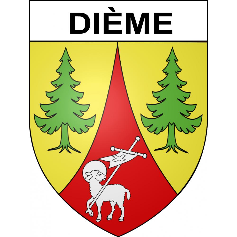 Dième Sticker wappen, gelsenkirchen, augsburg, klebender aufkleber