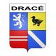 Stickers coat of arms Dracé adhesive sticker