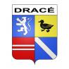 Dracé 69 ville sticker blason écusson autocollant adhésif