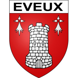 Stickers coat of arms Eveux adhesive sticker