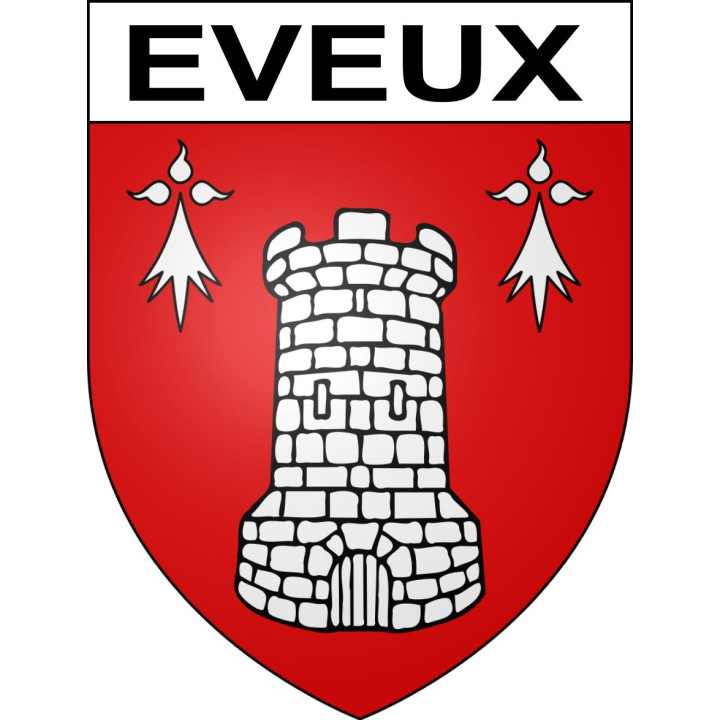 Eveux 69 ville sticker blason écusson autocollant adhésif