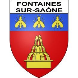 Fontaines-sur-Saône Sticker wappen, gelsenkirchen, augsburg, klebender aufkleber
