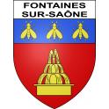 Stickers coat of arms Fontaines-sur-Saône adhesive sticker