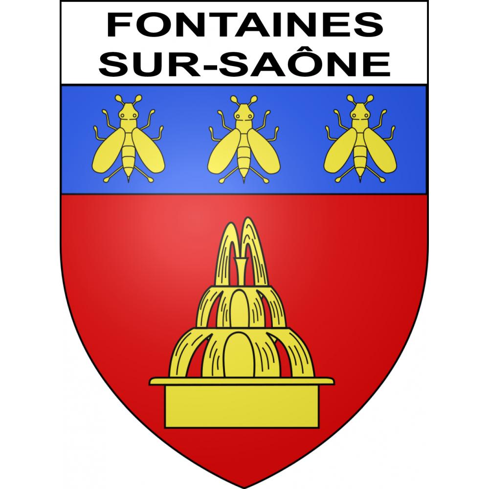 Adesivi stemma Fontaines-sur-Saône adesivo