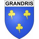 Pegatinas escudo de armas de Grandris adhesivo de la etiqueta engomada