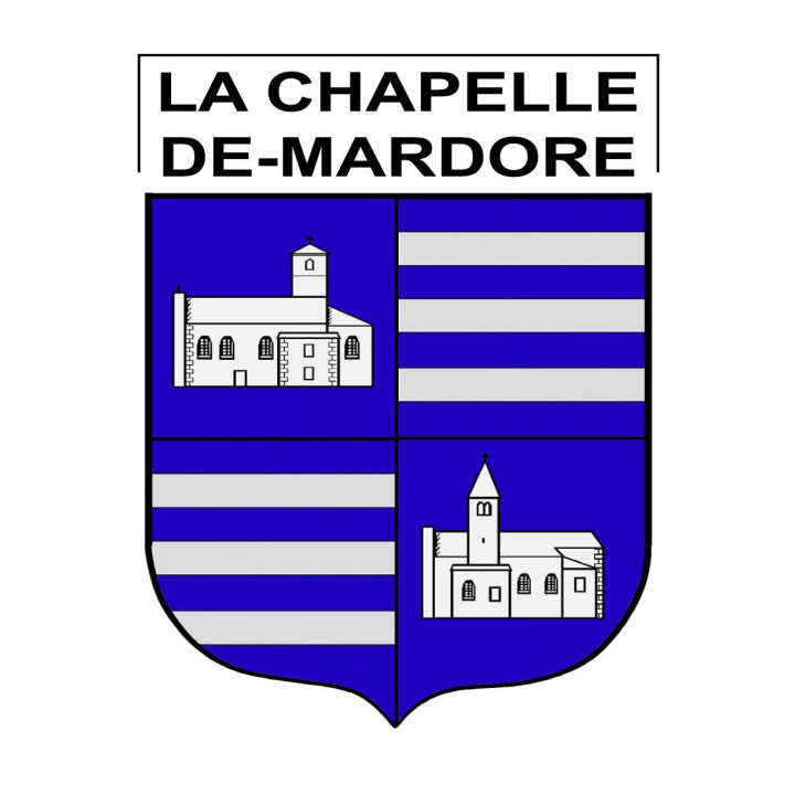La Chapelle-de-Mardore Sticker wappen, gelsenkirchen, augsburg, klebender aufkleber