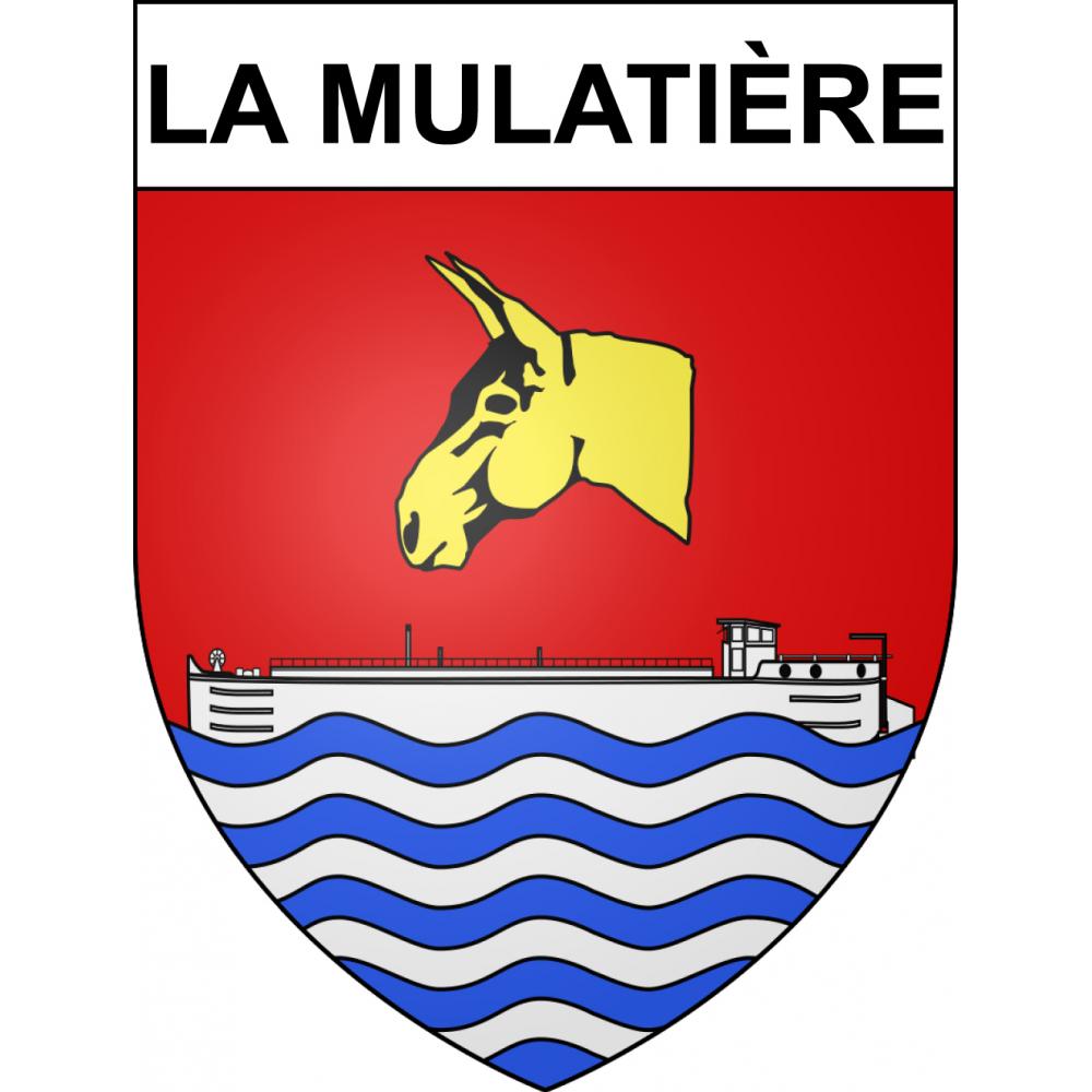Pegatinas escudo de armas de La Mulatière adhesivo de la etiqueta engomada