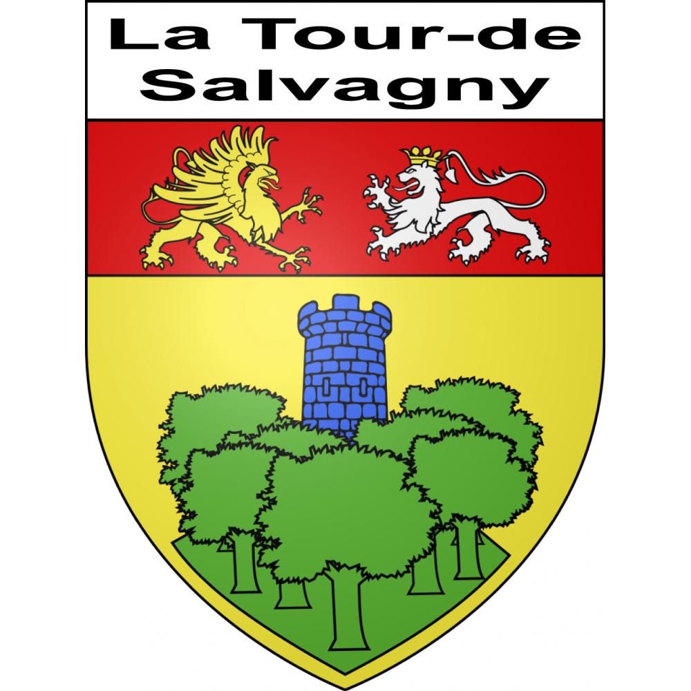 La Tour-de-Salvagny 69 ville sticker blason écusson autocollant adhésif