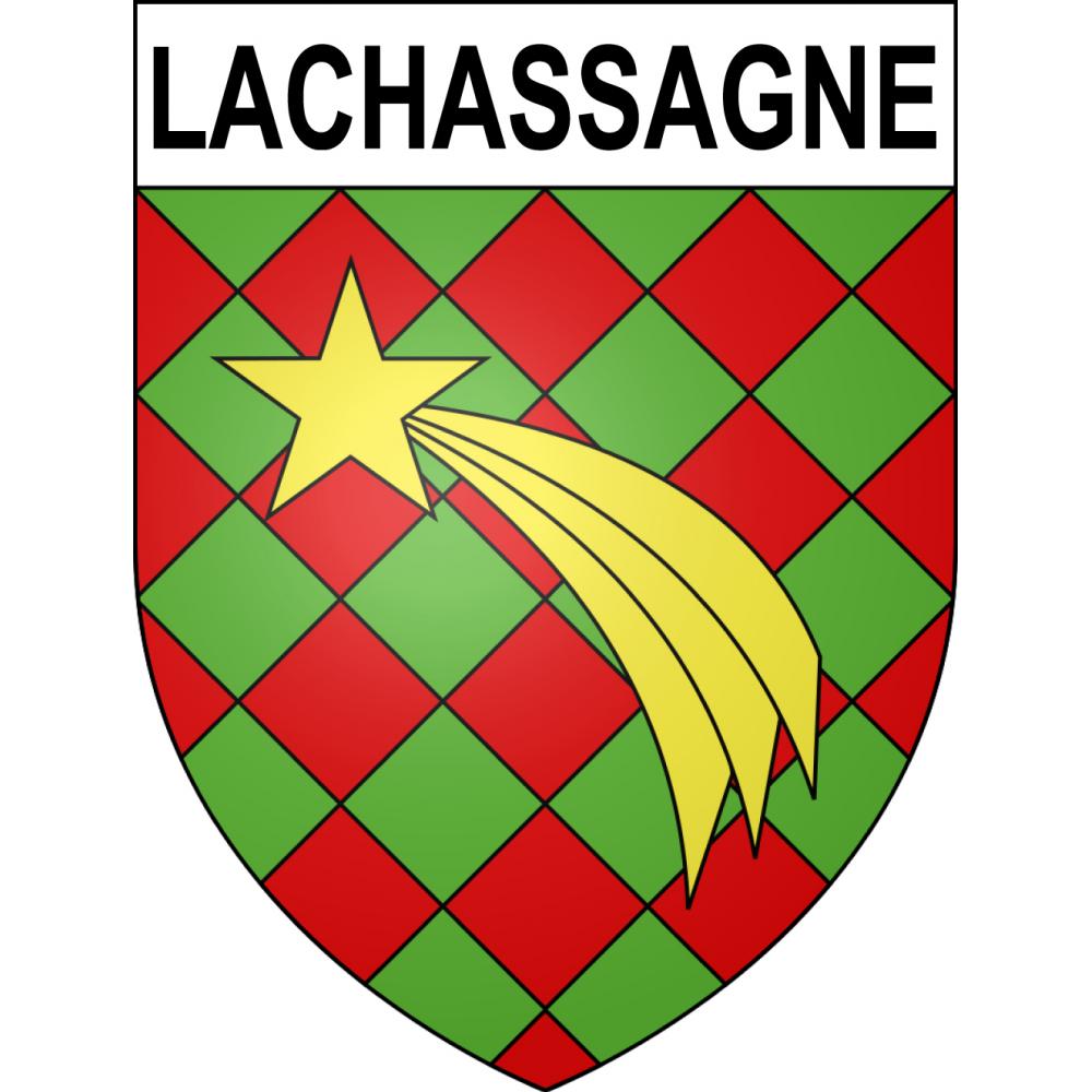 Pegatinas escudo de armas de Lachassagne adhesivo de la etiqueta engomada