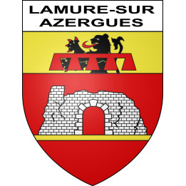 Stickers coat of arms Lamure-sur-Azergues adhesive sticker