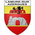 Pegatinas escudo de armas de Lamure-sur-Azergues adhesivo de la etiqueta engomada