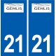 21 Châtillon-sur-Seine logo autocollant plaque stickers ville