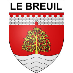 Stickers coat of arms Le Breuil adhesive sticker