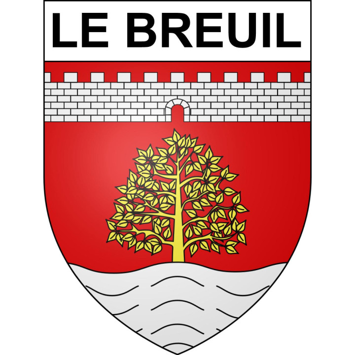 Stickers coat of arms Le Breuil adhesive sticker