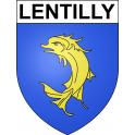 Pegatinas escudo de armas de Lentilly adhesivo de la etiqueta engomada