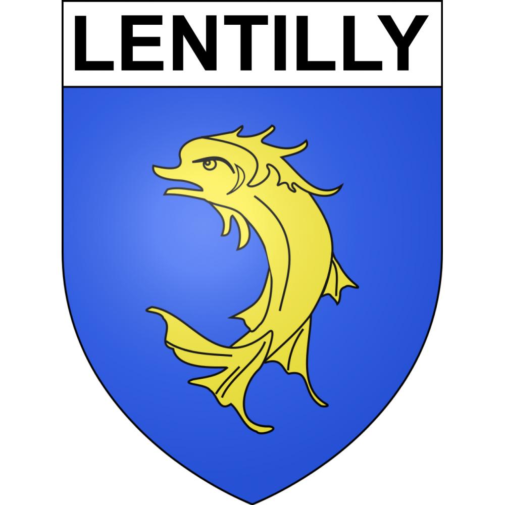 Pegatinas escudo de armas de Lentilly adhesivo de la etiqueta engomada