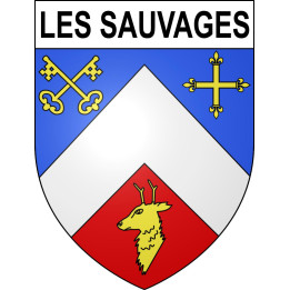 Les Sauvages 69 ville sticker blason écusson autocollant adhésif