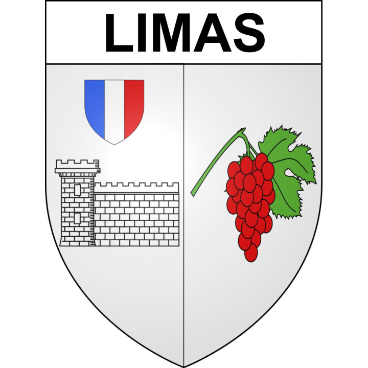 Limas 69 ville sticker blason écusson autocollant adhésif