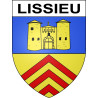 Pegatinas escudo de armas de Lissieu adhesivo de la etiqueta engomada