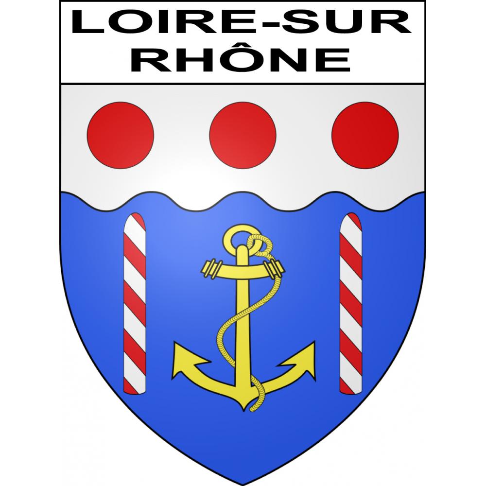 Pegatinas escudo de armas de Loire-sur-Rhône adhesivo de la etiqueta engomada