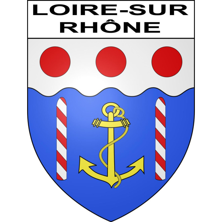 Loire-sur-Rhône Sticker wappen, gelsenkirchen, augsburg, klebender aufkleber
