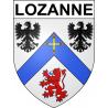 Stickers coat of arms Lozanne adhesive sticker