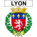Pegatinas escudo de armas de Lyon adhesivo de la etiqueta engomada