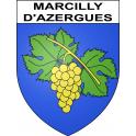 Pegatinas escudo de armas de Marcilly-d'Azergues adhesivo de la etiqueta engomada