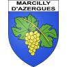 Marcilly-d'Azergues 69 ville sticker blason écusson autocollant adhésif