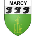 Marcy 69 ville sticker blason écusson autocollant adhésif