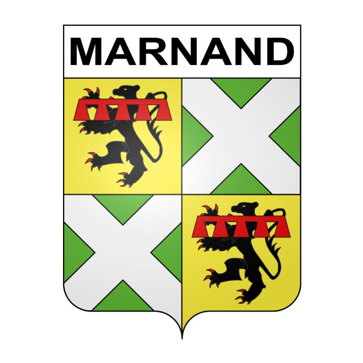 Marnand 69 ville sticker blason écusson autocollant adhésif