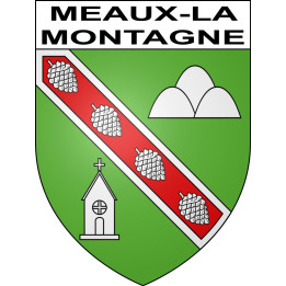 Meaux-la-Montagne 69 ville sticker blason écusson autocollant adhésif