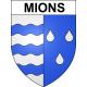 Mions 69 ville sticker blason écusson autocollant adhésif