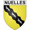Pegatinas escudo de armas de Nuelles adhesivo de la etiqueta engomada