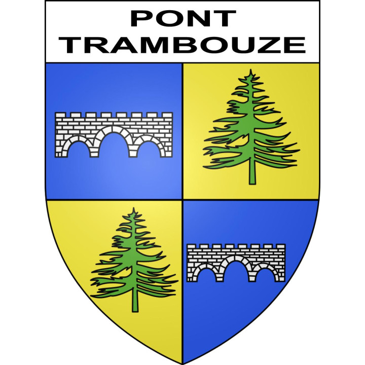 Pont-Trambouze 69 ville sticker blason écusson autocollant adhésif
