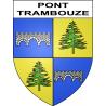 Pegatinas escudo de armas de Pont-Trambouze adhesivo de la etiqueta engomada