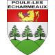 Adesivi stemma Poule-les-Écharmeaux adesivo