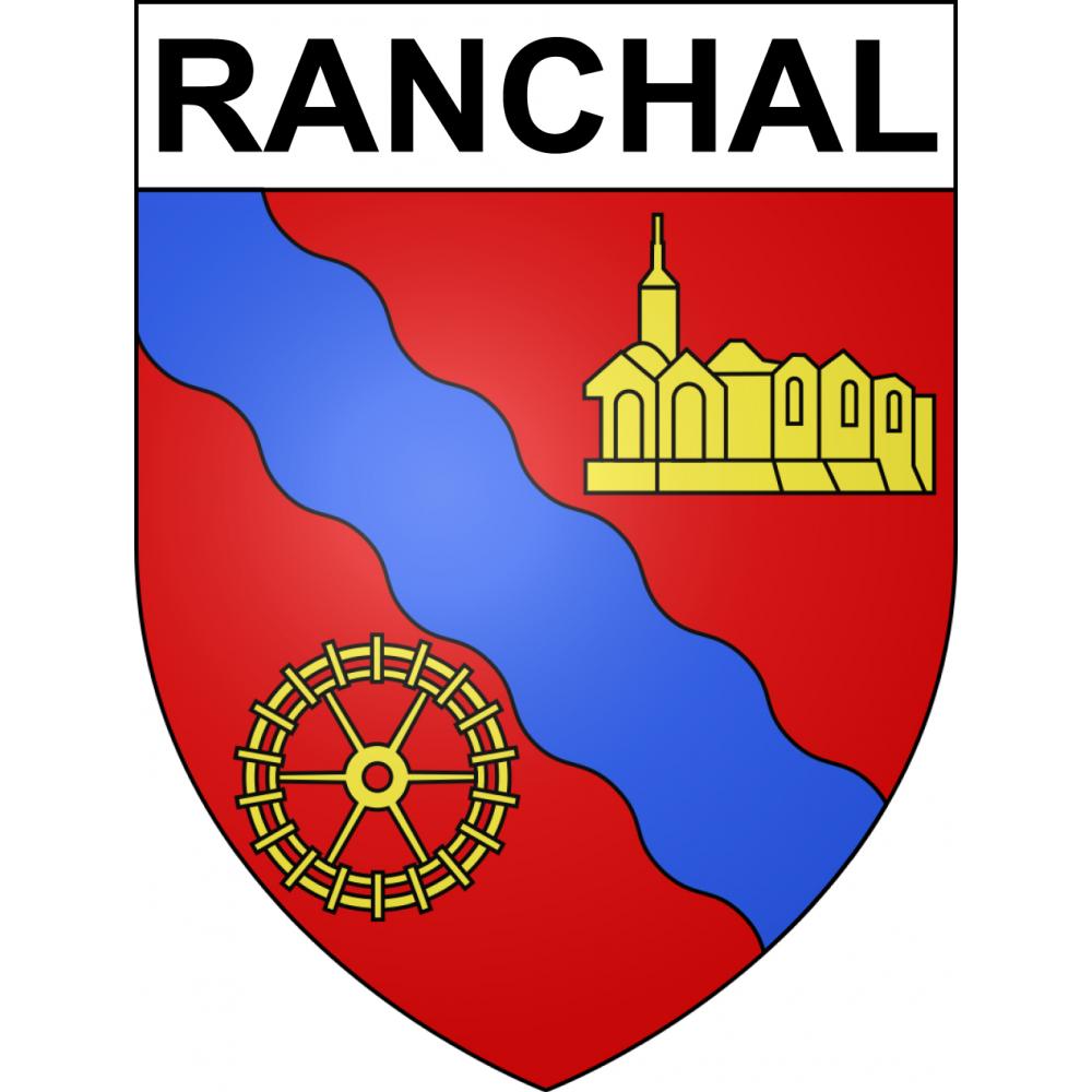 Ranchal 69 ville sticker blason écusson autocollant adhésif