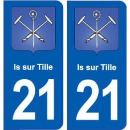 21 Genlis blason autocollant plaque stickers ville