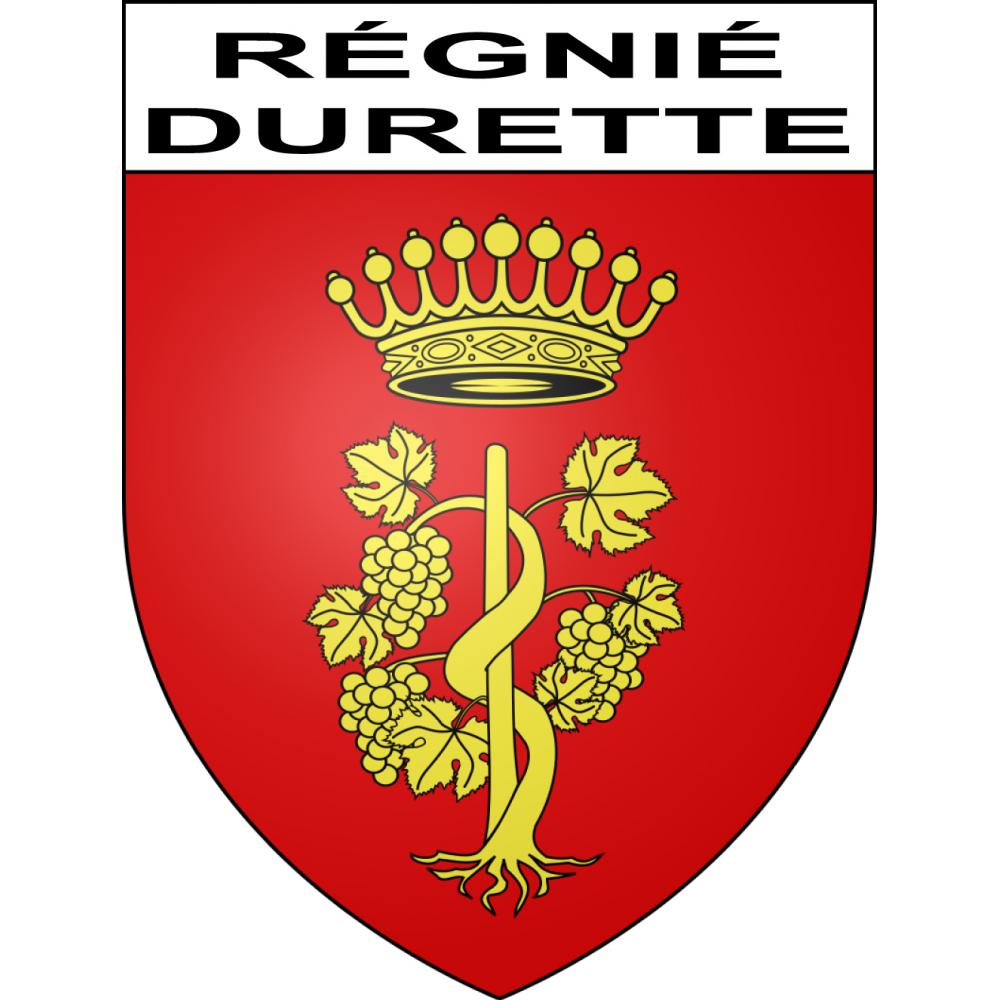 Régnié-Durette Sticker wappen, gelsenkirchen, augsburg, klebender aufkleber