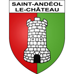 Saint-Andéol-le-Château 69 ville sticker blason écusson autocollant adhésif