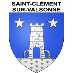 Stickers coat of arms Saint-Clément-sur-Valsonne adhesive sticker
